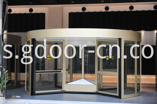 Deformed Four-wing Automatic Revolving Doors for Entrances